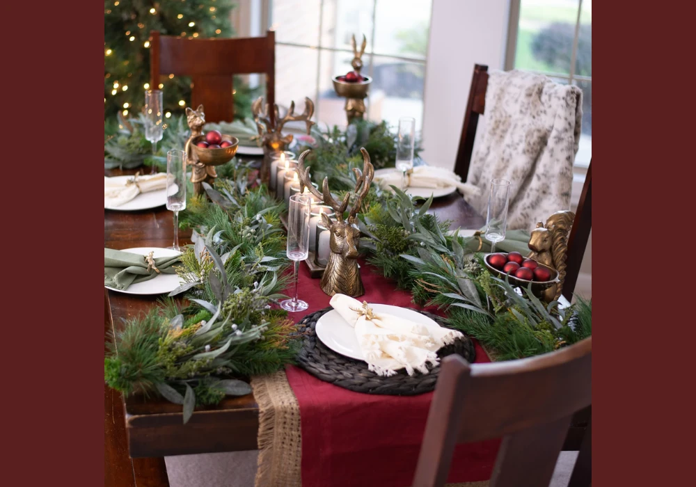 Christmas Garland Table Runner Decoration