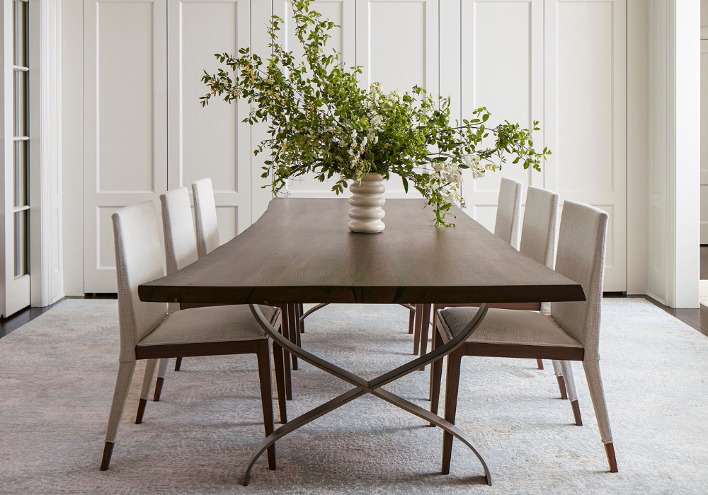 Classic Vintage Dining Table with Neutral Decor