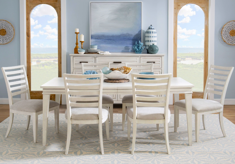 Coastal Style White Dining Table