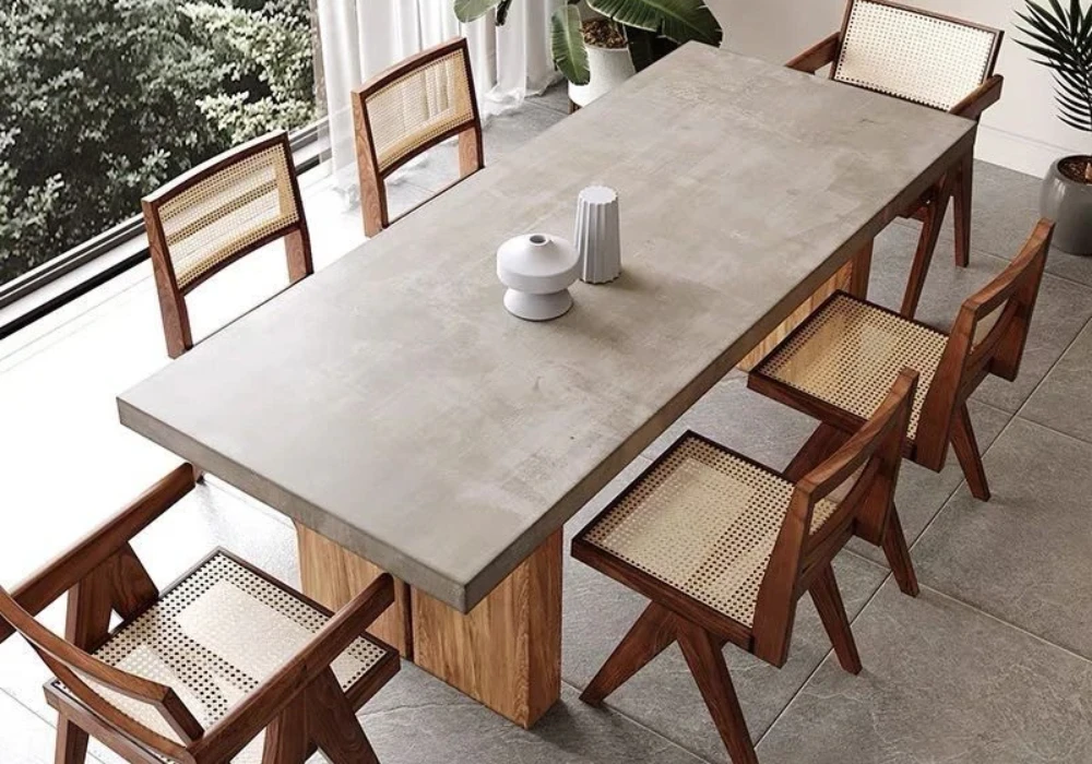 Concrete Accent Industrial Table Decor