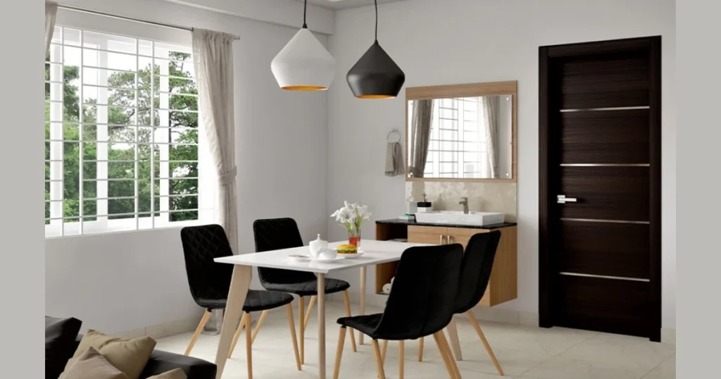 Contrast Color Dining Table Styling
