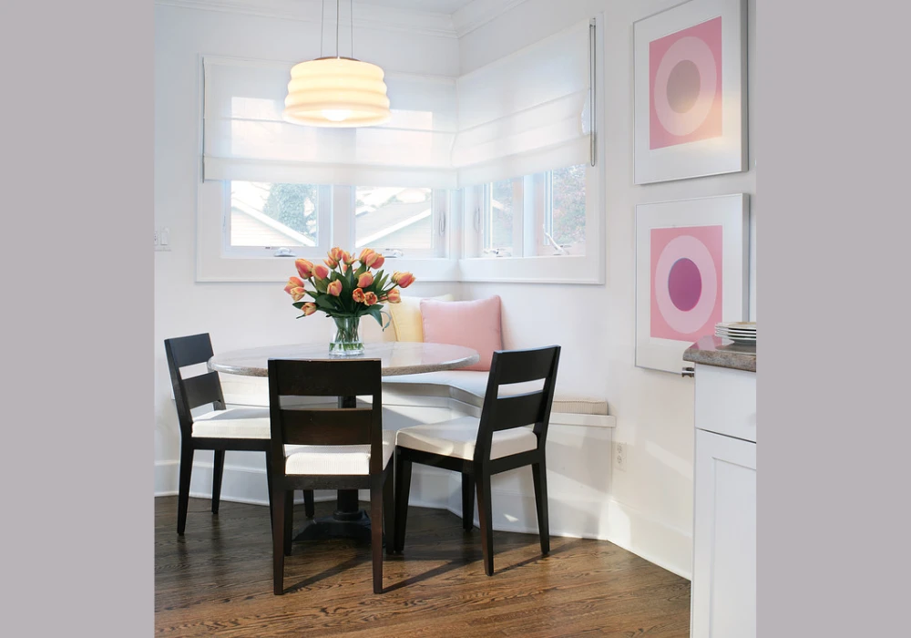 Corner Dining Table Setup for Apartments