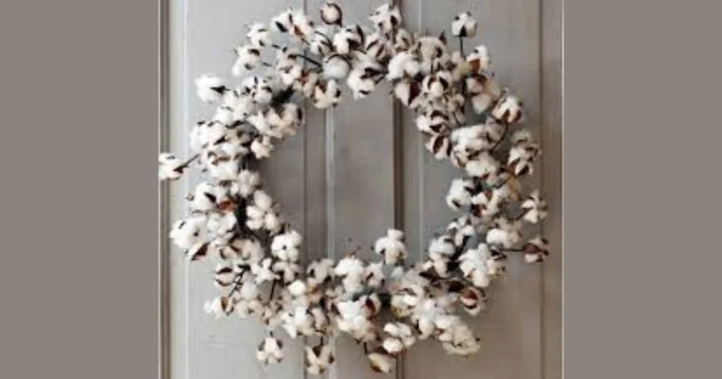 Cotton Farmhouse Door Wreath