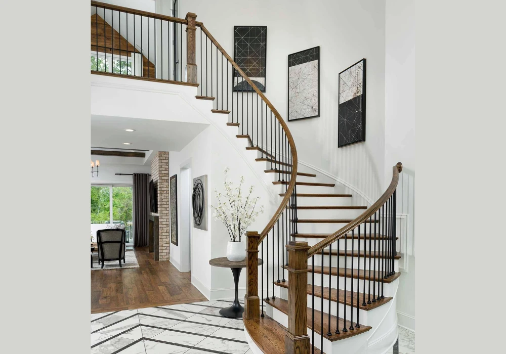 Curved Handrail Ideas for Indoor Stairs