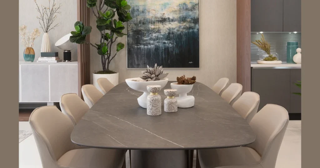 Decorative Bowl Centerpiece on dining table