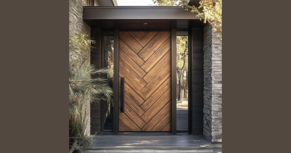 Decorative Metal Accent Entrance Door