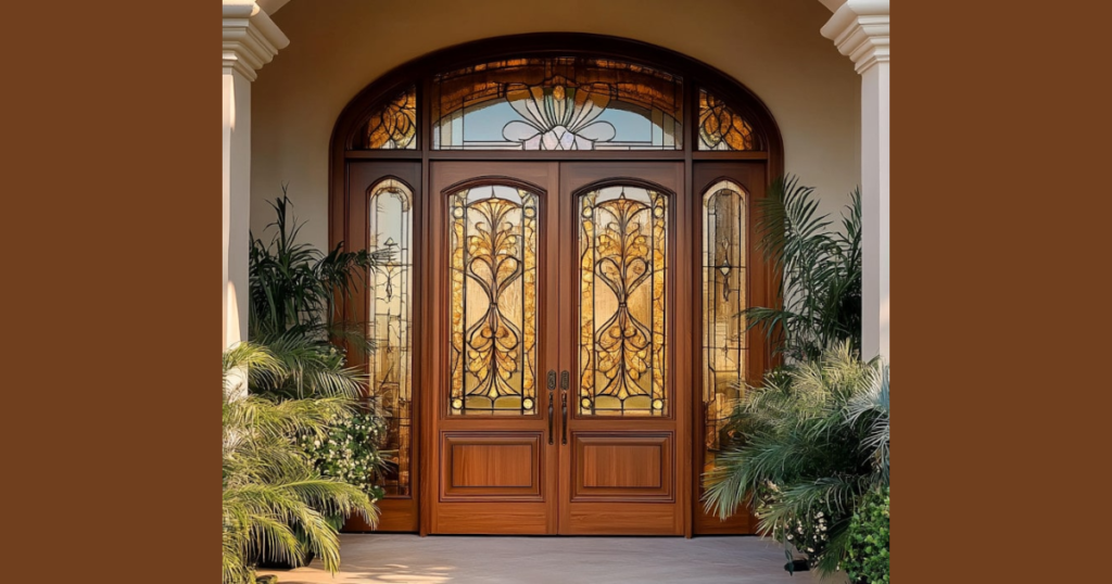 Decorative Pattern Glass Door