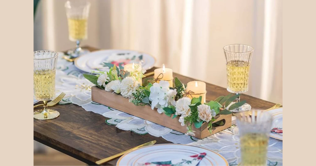 Decorative Tray Dining Table Top Idea