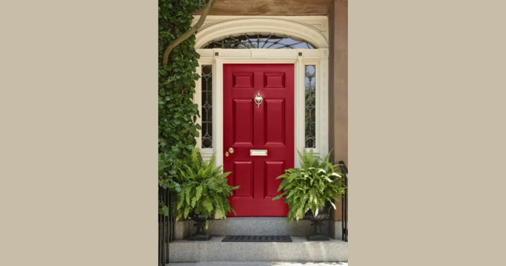 Deep Red Exterior Door Color