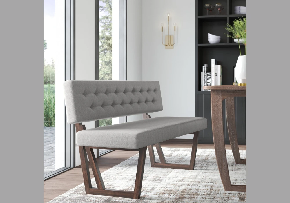 Dining Bench with Back Support