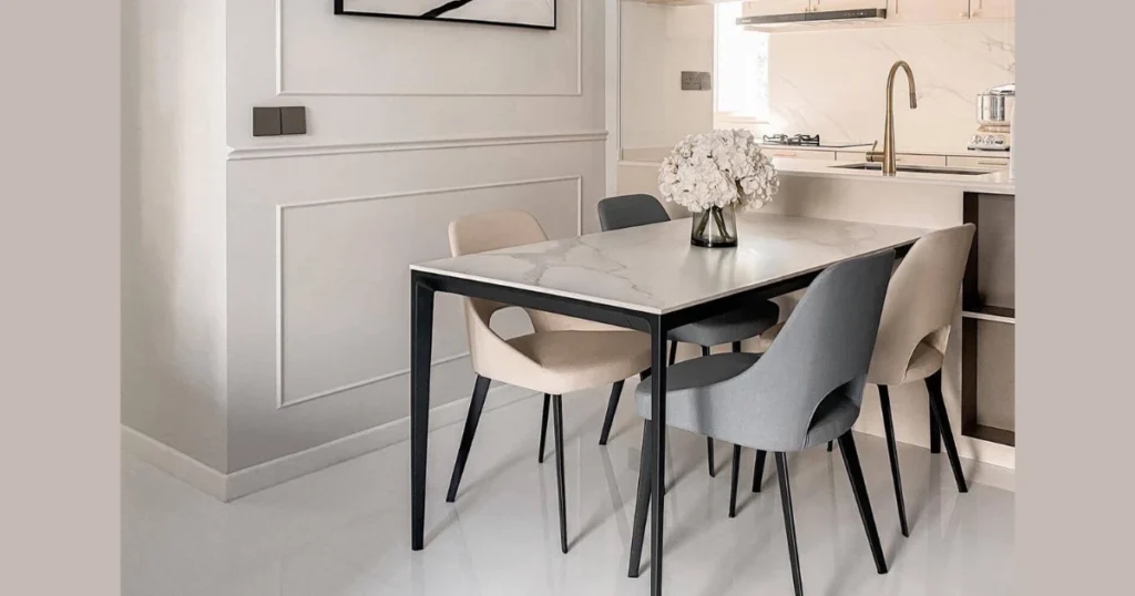 Dining Table Furniture with Mixed Chairs