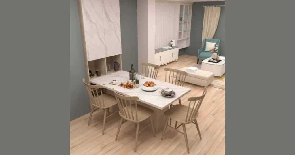 Dining Table Furniture with Storage Cabinets