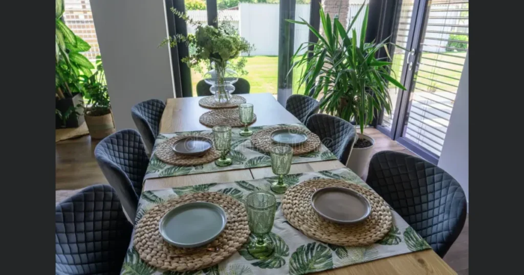 Dining Table Inspiration with Green Plants