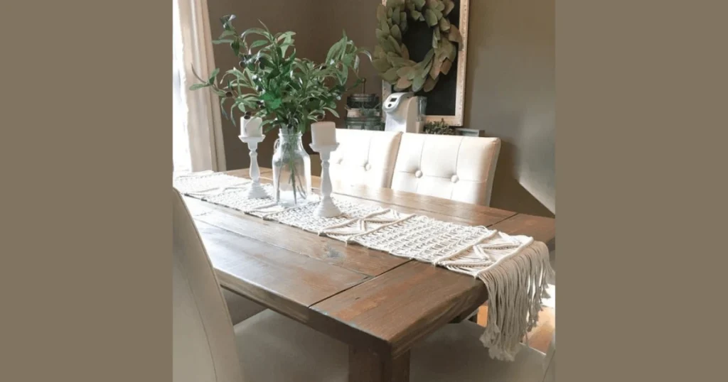 Dining Table Makeover with Decorative Runner