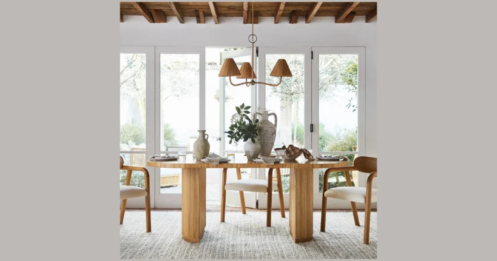 Dining Table Plan with Statement Centerpiece