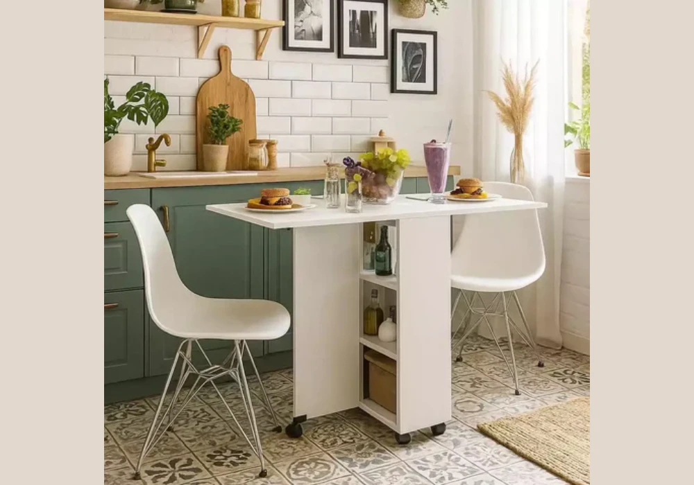 Dining Table with Wheels for Easy Movement