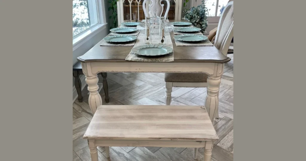 Distressed Dining Table Makeover