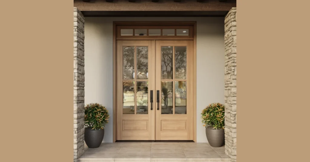 Double Front Entry Door Design