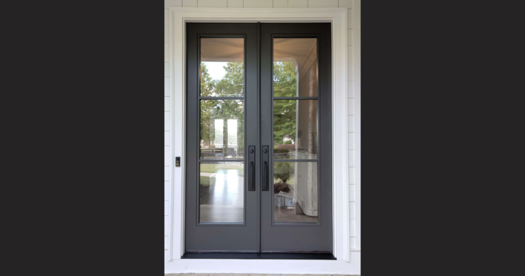 Double Glass Panel Door