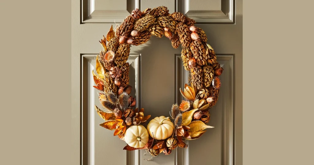 Dried Flower Door Wreath Styling