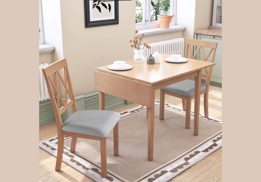 Drop-Leaf Dining Table for Flexible Use