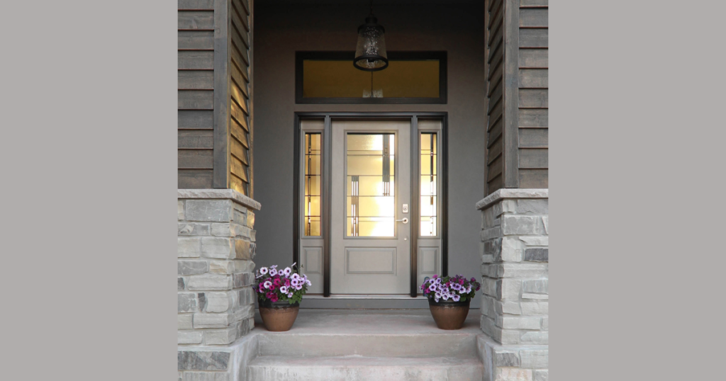 Entrance Door with Overhead Transom Window