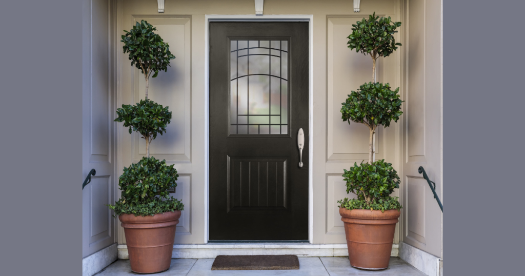 Entry Door With Decorative Glass