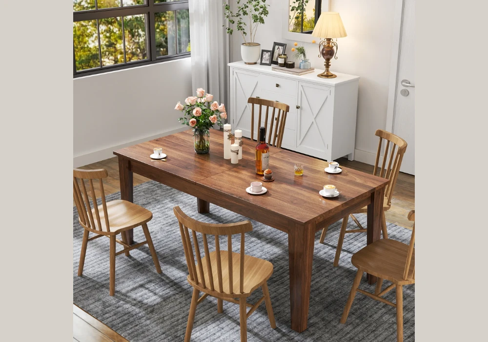 Extendable 70 Inch Dining Table for Flexible Seating