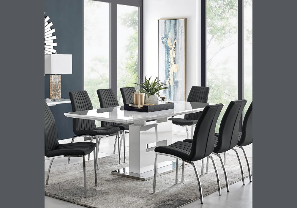 Extendable Dining Table With 8 Chairs for Flexible Hosting