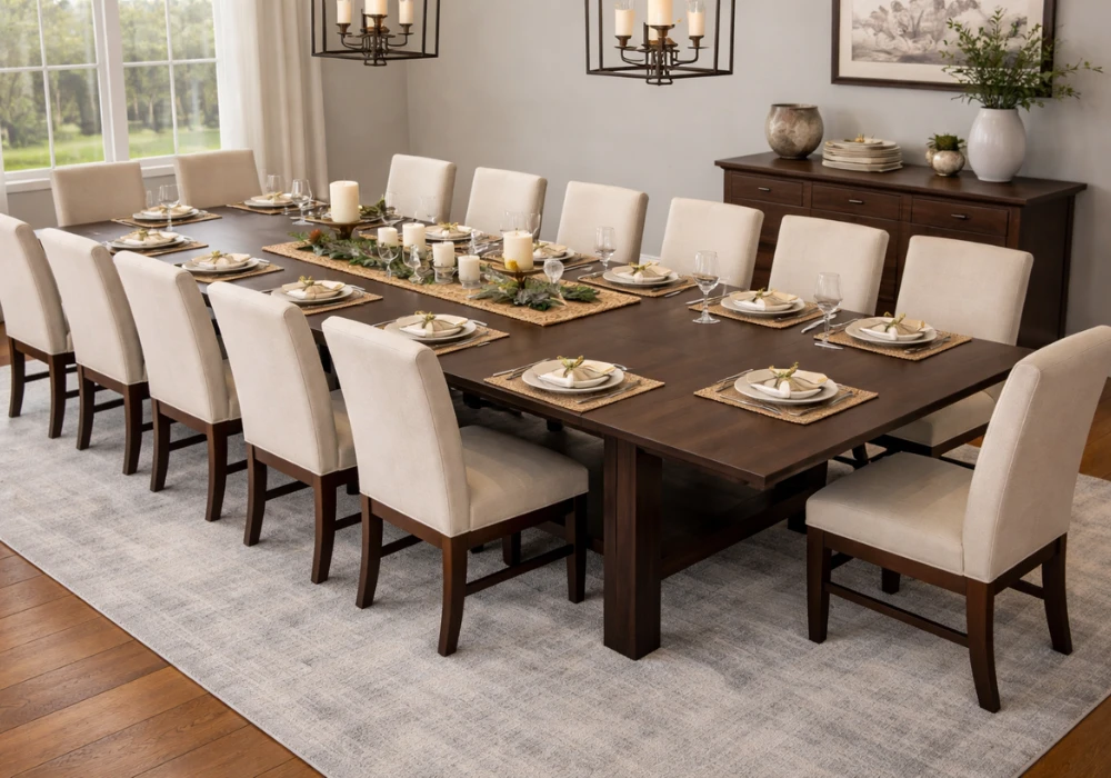 Extendable Dining Table for 12