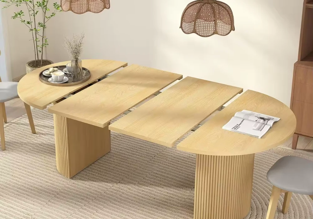 Extendable Dining Table for 8 for Flexible Hosting