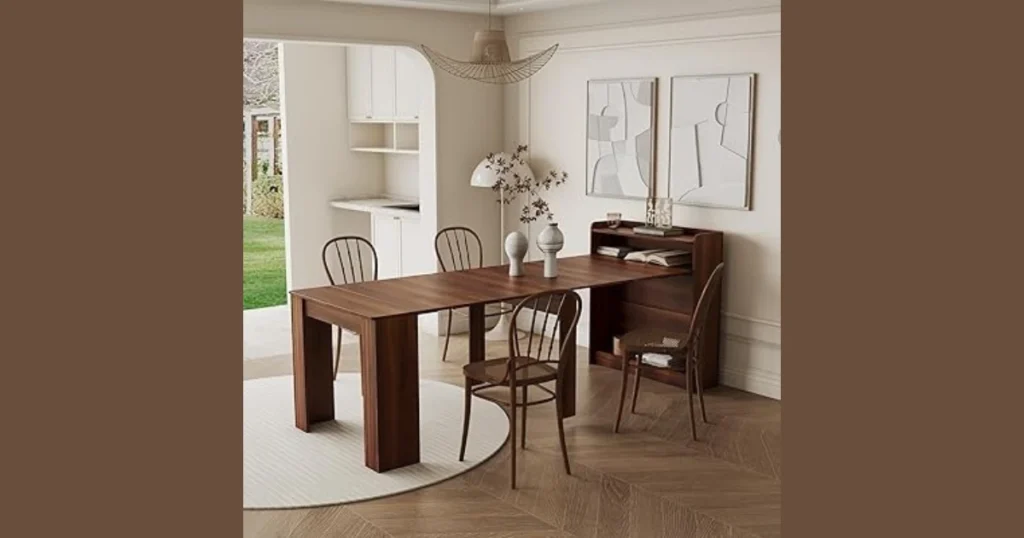 Extendable Dining Table with Flexible Chairs