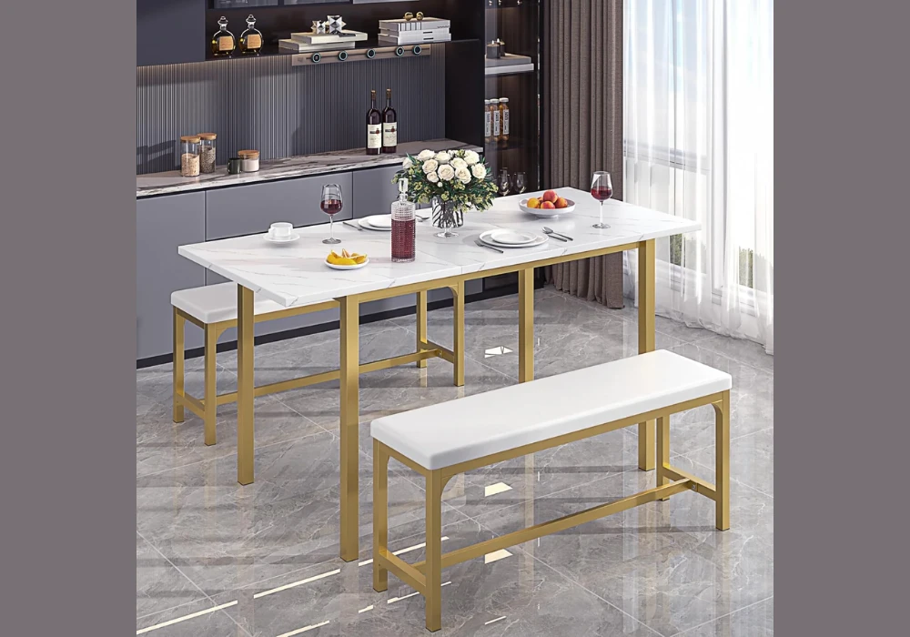 Extendable Table with Bench Seating