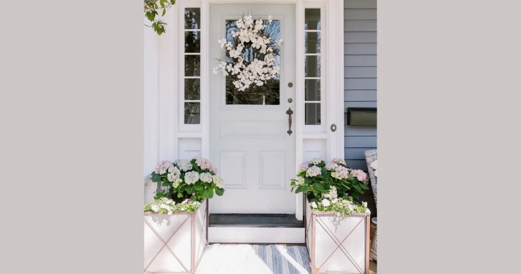 Exterior Door with Built-In Planter Box