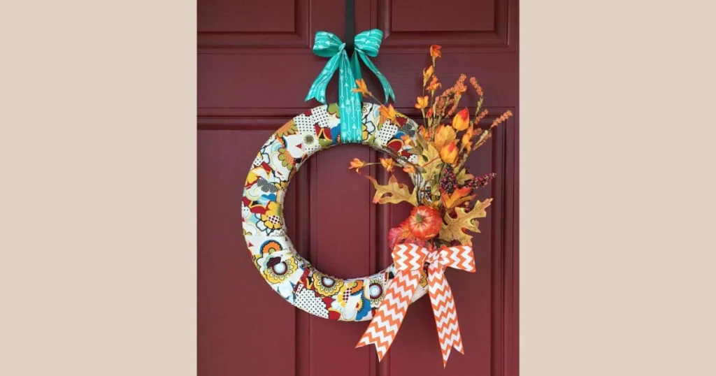 Fabric Wrapped Door Wreath