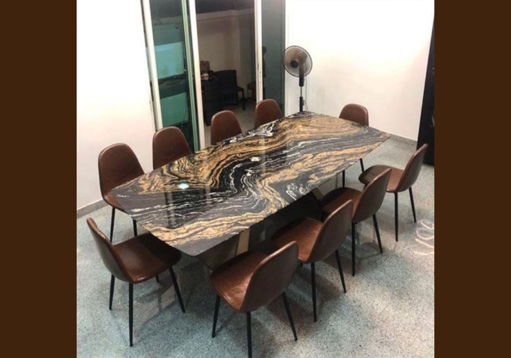 Farmhouse Marble Dining Table Setup