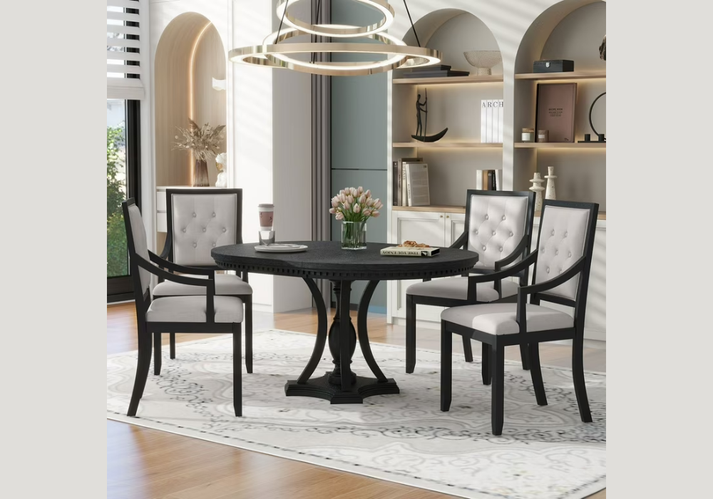 Farmhouse Style Black Dining Table