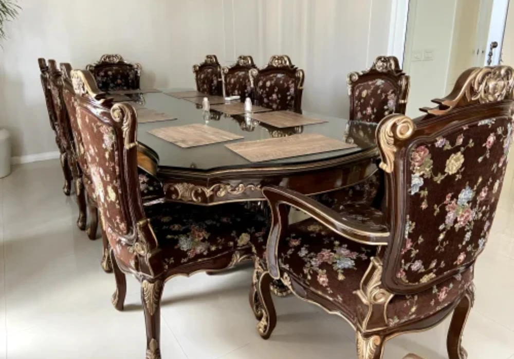 Farmhouse Style Dining Table for 10