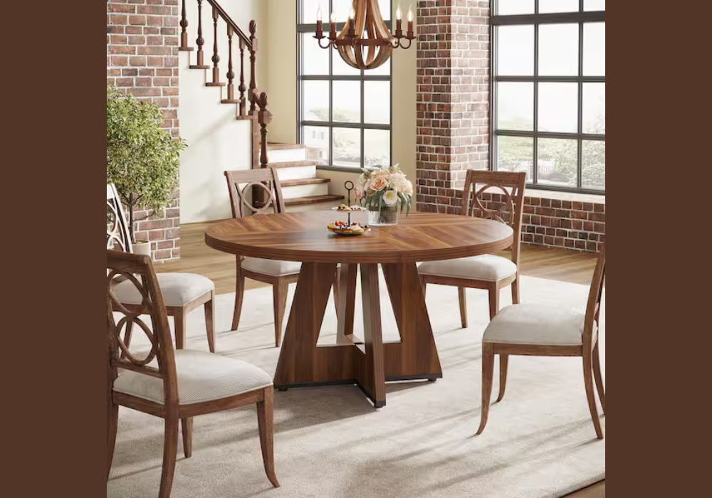 Farmhouse Style Round Dining Table