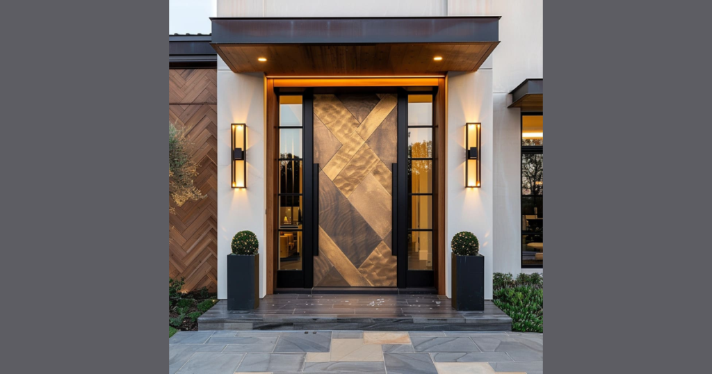 Front Door with Coordinated Lighting Design