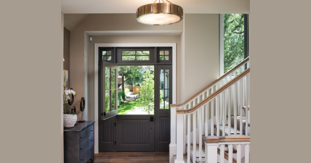 Front Door with Overhead Transom Window