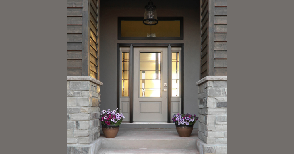 Front Door with Overhead Transom Window