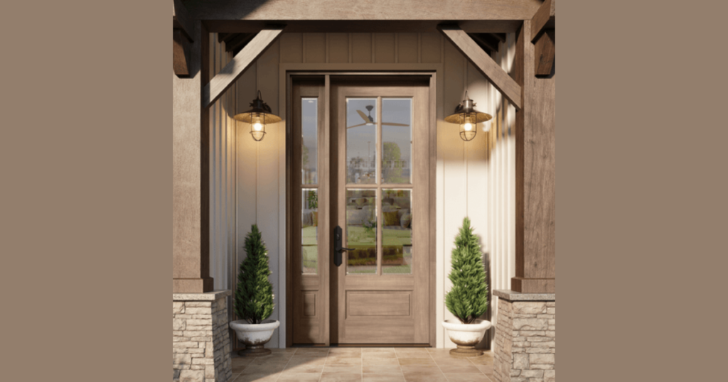 Front Door with Sidelights for Extra Brightness