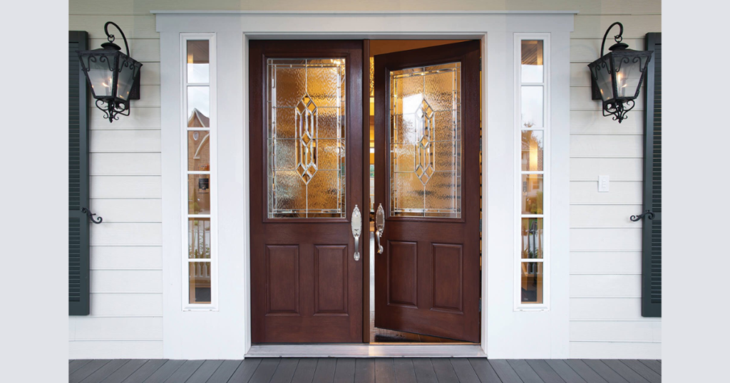 Front Door with Statement Hardware