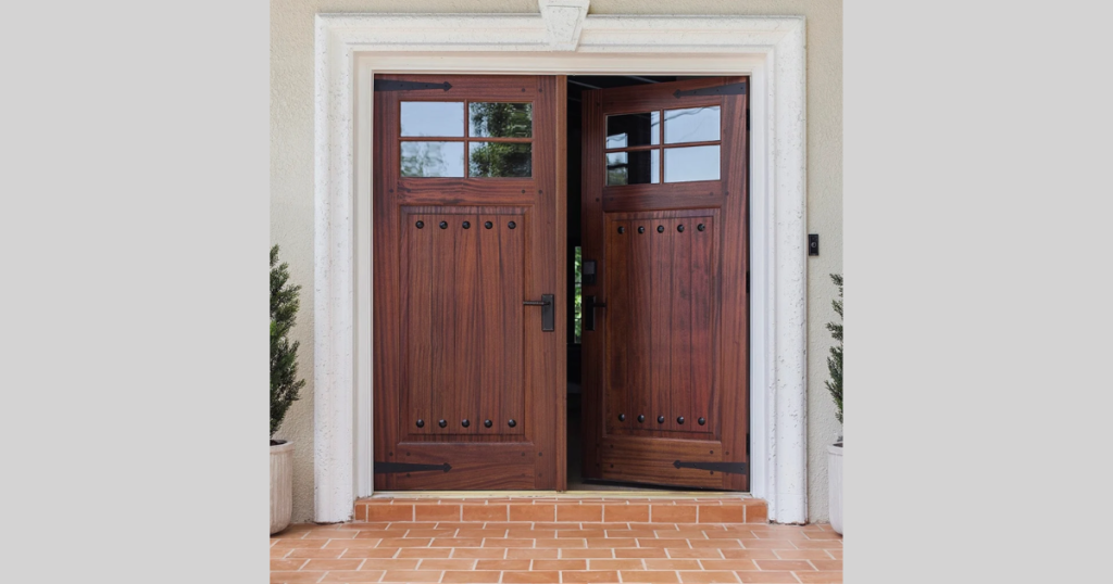Front Door with Statement Hardware Upgrade