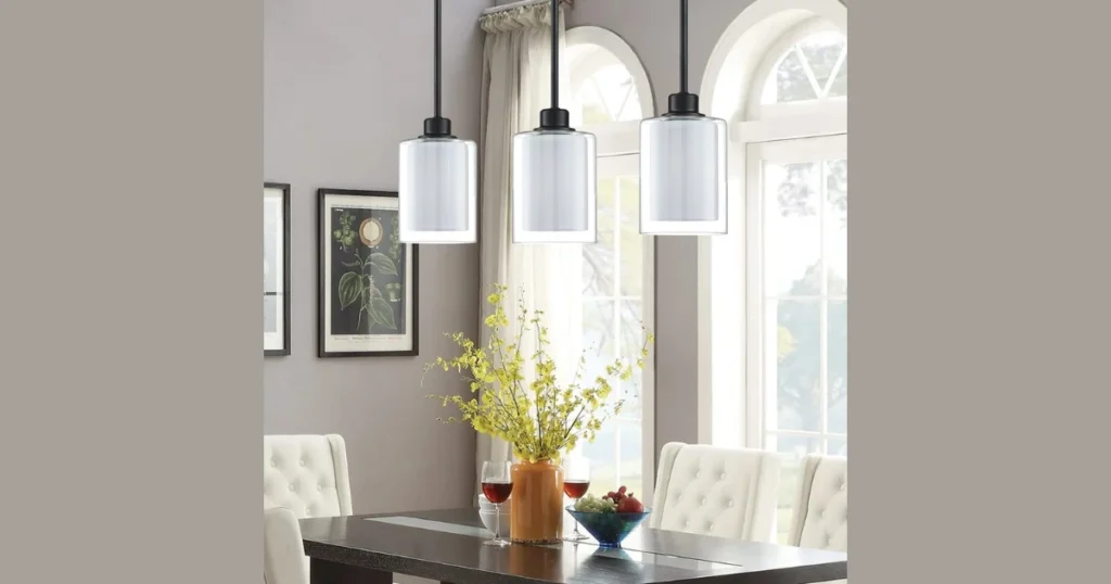 Frosted Glass Dining Light Fixture