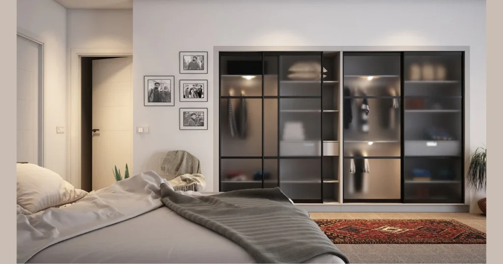 Frosted Glass Wardrobe Doors for a Modern Touch