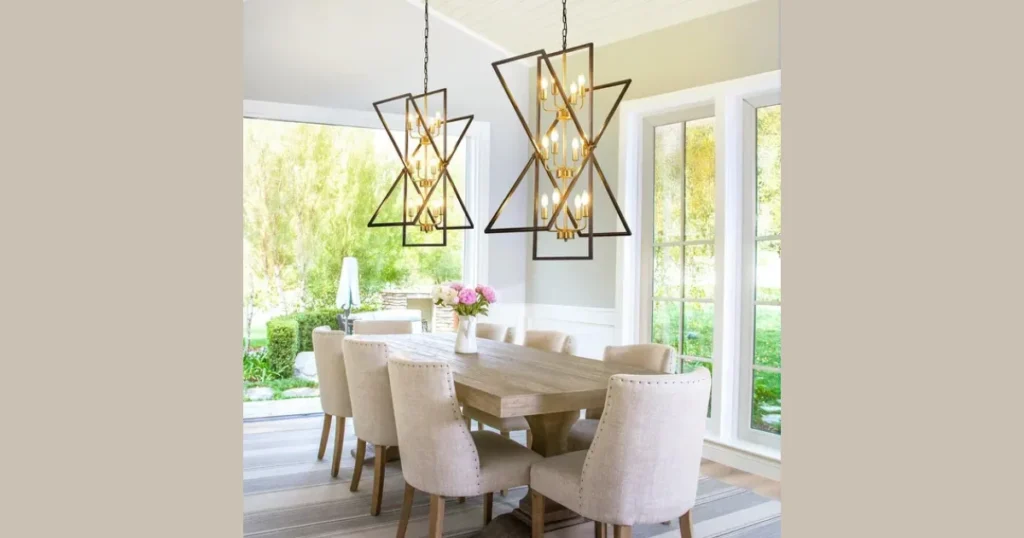 Geometric Frame Dining Light Fixture