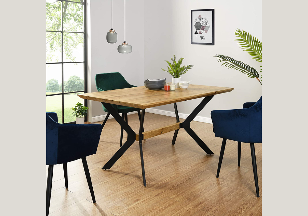Geometric Metal Dining Table Legs