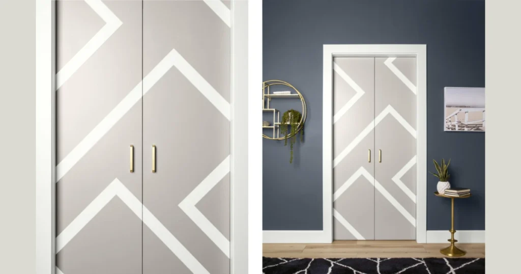 Geometric Pattern Door Painting
